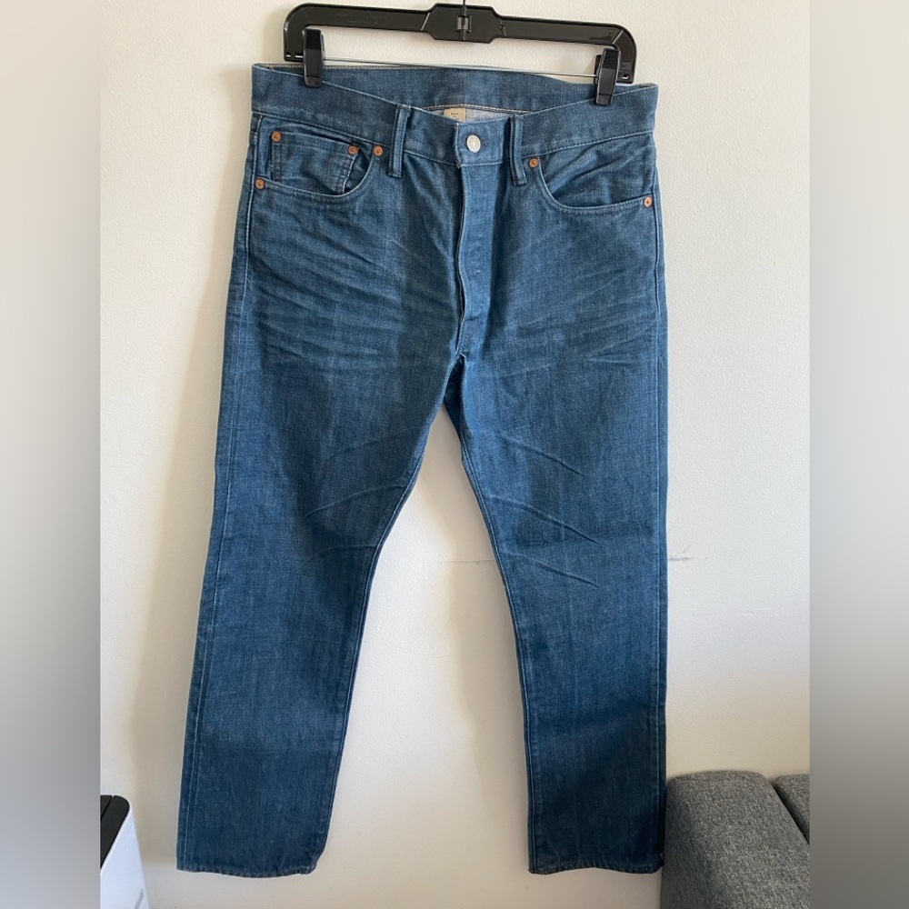 RRL Ralph Lauren Selvedge Sanforized Low Straight Denim Jeans - Picture 6 of 17